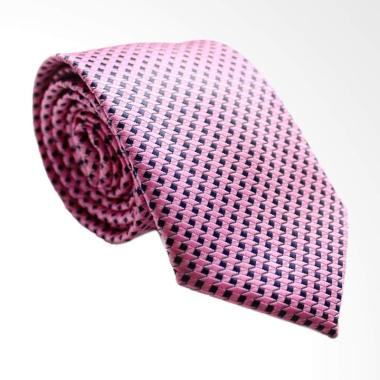The Cufflinks Store Small Checkered Dasi Pria - Pink Blue