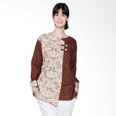 Jogja Batik Angelina Blus Batik - Coklat