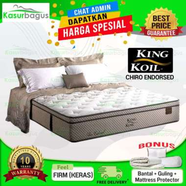 King Koil Kasur Springbed New Chiro Endorsed - Kasur Saja 160 180 200 100 120 Ukuran 100 x 200 white