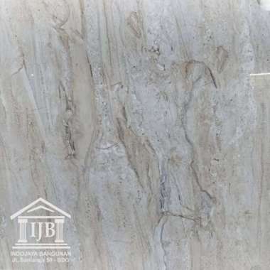 Granit Polished Motif marmer coklat corak putih 60 x 60 cm