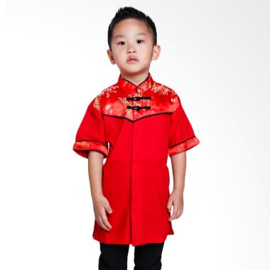 Versail Kids Kemeja Cheongsam Junio ... asan Anak Laki-laki - Red