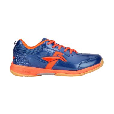 Li-Ning Diva Sepatu Badminton - Blue Orange [AYTM059/ Original]