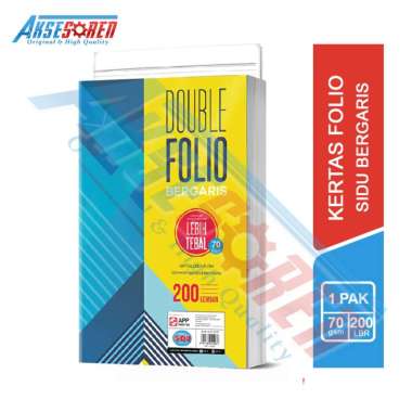 Kertas Double Rulling Folio Bergaris Sinar Dunia [200 Lembar/70 Gsm/Sidu] PUTIH
