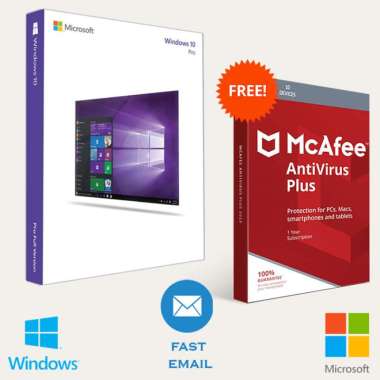 Jual Windows 10 Pro Original Lisensi Lifetime Bonus Mcafee ...