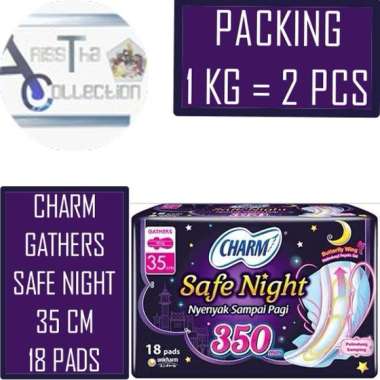 Charm Safe Night 35 CM 18 Pads Gathers