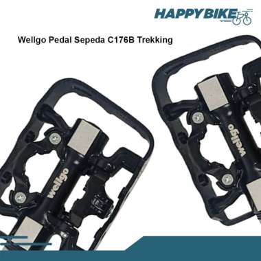 WELLGO Pedal Sepeda C176B Bicycle Pedal 9/16" CR-MO MTB RoadBike
