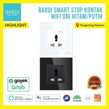 [READY STOCK|SAMEDAY] BARDI Smart Wall Socket Wifi UNI Black Stop Kontak - WIFI Wireless
