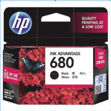 Tinta HP 680 Black / HP680 / HP680Black / 680B Original / Ink Advantage Cartridge