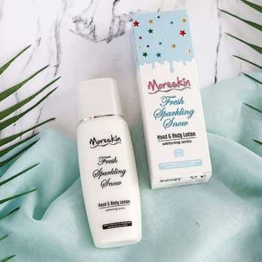MORESKIN HandBody Lotion Fresh Sparkling Snow - Pemutih Pencerah Kulit / HandBody Pemutih Badan Perm