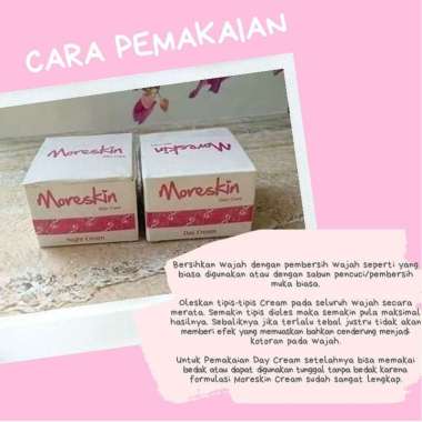 Krim Pemutih Wajah Glowing Cepat / Pemutih Muka Permanen / Pencerah Wajah Kusam - MORESKIN Night Cre