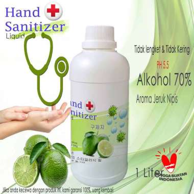 Hand sanitizer 1 Liter Cair wangi Korea Nipis