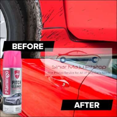 Spray Foam Penghilang Kotoran Burung Getah Pohon Aspal Body Mobil - FLAMINGO PITCH CLEANER 450 ml Or