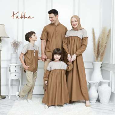 Kakha - Raya Series Sarimbit Keluarga Muslim - Khaki L Koko Anak Raya