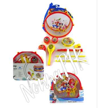 Mickey Party Band - Mainan set alat musik Drum Perkusi