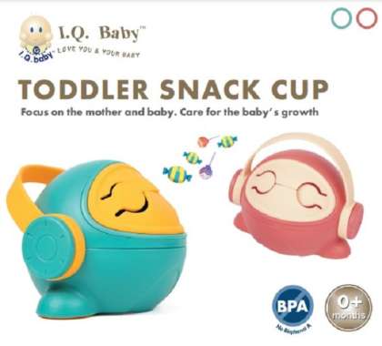 I.Q. BABY Toddler Snack Cup | Wadah Snack untuk Anak Pink Salem