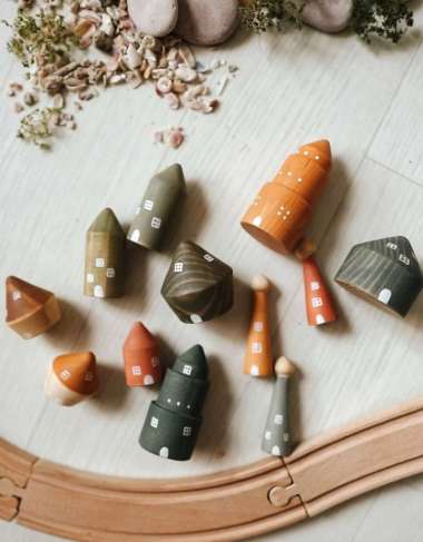 Twinkle Village / Mainan Balok Kayu / Wooden Blocks by Twinkle Well - Lutie Village