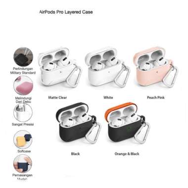 Rearth Ringke Casing AirPods Pro Case Layerd AntiCrack Anti Slip Matte Clear