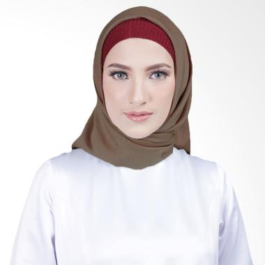 Cantik Kerudung Misha Square Voal Shawl - Coffee No.18