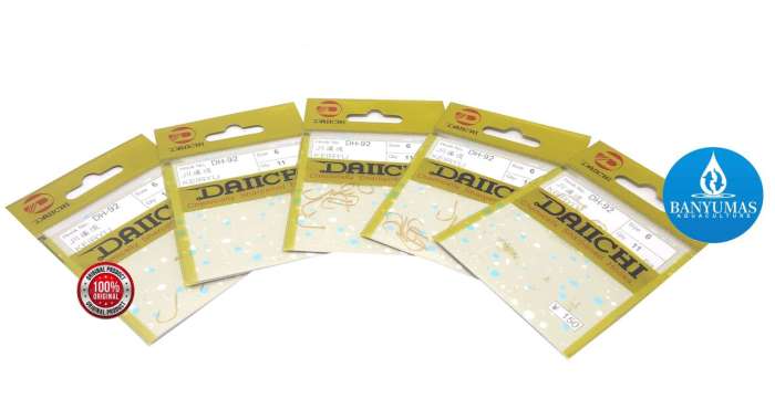 BB02106 Kail DAICHI Mata Kail Pancing Daichi DH-92 No. 6 Gold Lubang