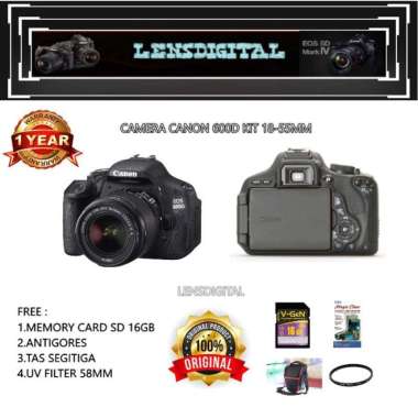 Baru Canon Eos 600D Kit 18-55Mm - Canon 600D - Eos 600D Sale Hitam