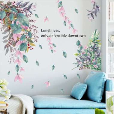 Wall Sticker Tanaman Stiker Dinding Pohon Dekorasi Ruang Tamu Tropical - Loneliness