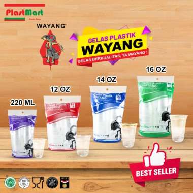 Gelas Plastik Wayang Ukuran: 14 oz