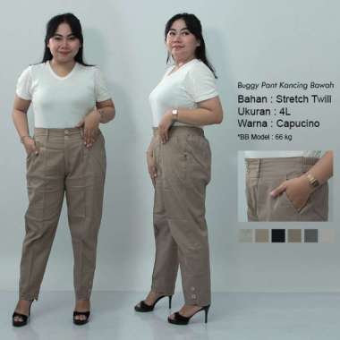 Putri Nasya 8L - 6L - 5L - 4L BAGGY PANT Jumbo / Celana Kantor Big Size / Celana Bahan Formal Kerja Jumbo Wanita / Celana Big size Katun Jumbo Wanita