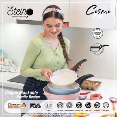 (FREE NYLON) Stein Steincookware Cosmo Pan Unique Cosmopan (wok28+frypan24*frypan20)