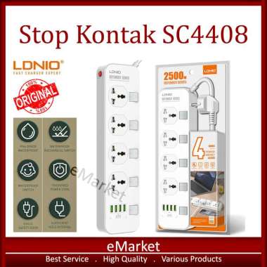 Stop Kontak LDNIO SC4408 ORIGINAL - Power Strip Socket USB Universal