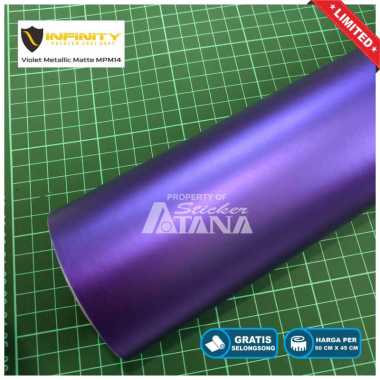 Skotlet Ungu Doff Metalik Scotlet Infinity Satin Dop Stiker Meteran Decal Sticker Sepeda Scotlite Mo