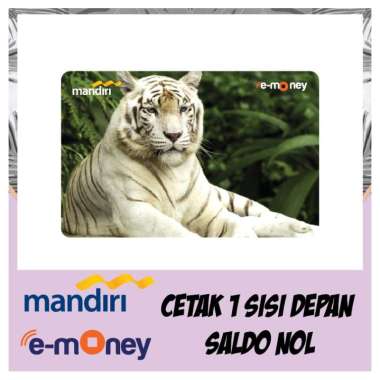Kartu Etoll MANDIRI eMoney Hewan Animal Harimau Putih 4 Animal e money e-Toll Vanguard Store [ SALDO