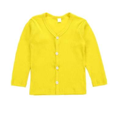 Cardigan Anak Cowok Leher V Wesley / V-Neck Boy Cardigan Teens - SWAN Kuning
