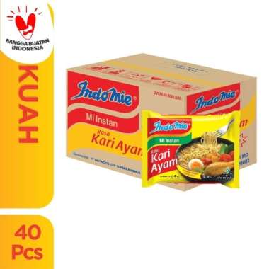 INDOMIE KUAH KARI AYAM INSTAN HALAL 72GR CHICKEN CURRY NOODLE SOUP 1 BOX ISI 40 PCS (Kardus)
