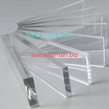 Acrylic Akrilik Sheet Custom mika Lembaran 6mm bening /100cm lih desc