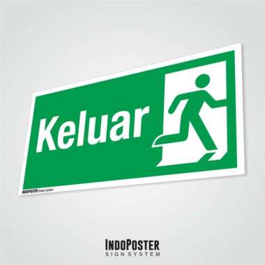 Stiker Label K3 Safety Sign Tanda Pintu KELUAR