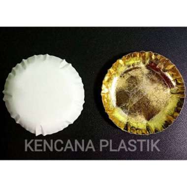 PIRING KERTAS EMAS ULANG TAHUN KUE TART BUAH / GOLD PAPER PLATE @10PCS Gold