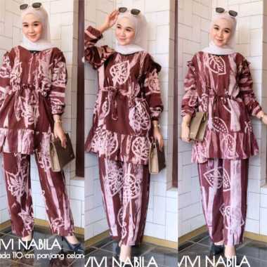 DIJA NABILA DAILY SET PIYAMA SETELAN MUSLIM Multicolored Semua Ukuran