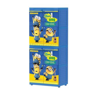Naiba Plastik MSC Printing Minion Lemari Pakaian Anak - Biru
