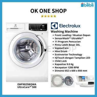 ELECTROLUX Mesin Cuci 9 Kg EWF9025BQWA / EWF 9025 BQWA / EWF 9025BQWA [Jadetabek]