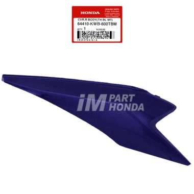 AHM 64410-KWB-600TBM Cover Body Kanan Blade Lama Repsol Biru Dongker