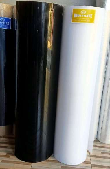 Fiber pagar tebal 0.8 mm Multilite polos 1 meter hitam