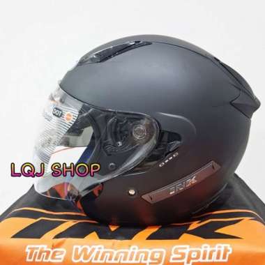 Harga Ink Half Face Double Visor Black 