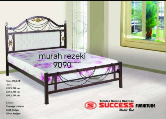 Ranjang Tempat Tidur Besi Tempa 120x200 cm New Merak Success