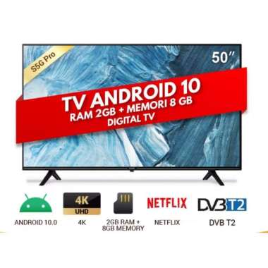 LED TV COOCAA 50 inch 50S5G PRO 4K Android 10.0 Garansi Resmi