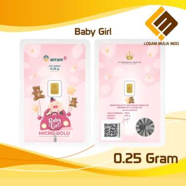 LOGAM MULIA MICRO GOLD ANTAM HARTADINATA 0.25 GRAM 0.25GR BABY GIRL 3
