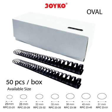 Joyko Binding Ring Plastic Comb Spiral Jilid Oval F4 1 Box 50 Pcs RPC-23-45