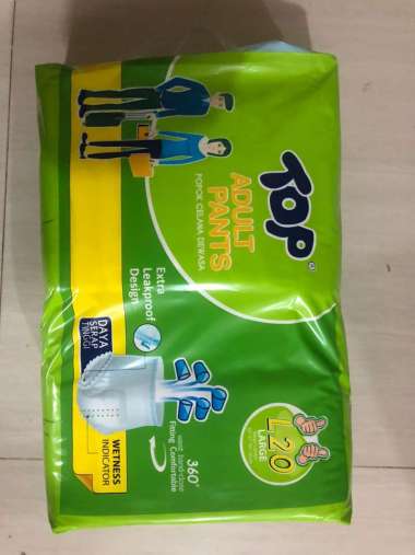 TOP Adult Diapers Pants Size L 20 Pampers Popok Celana Dewasa Ukuran L20
