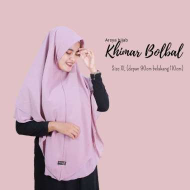 KHIMAR JUMBO SYARI POLOS SEGI EMPAT INSTAN NON PET BOLBAL SIZE XL DIAMOND CREPE PREMIUM XL broken wh