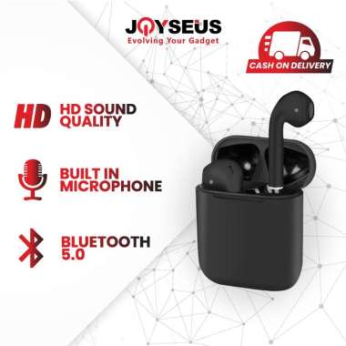 JOYSEUS Earphone Wireless Headset i12 TWS Bluetooth EP0025-A EP0025-B - Hitam