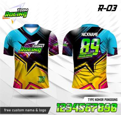 Jersey racing baju balap kaos motor KUNING XXXL